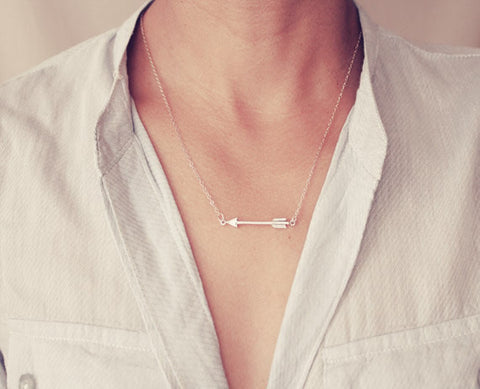 Gold and Silver Arrow Tribal Necklace