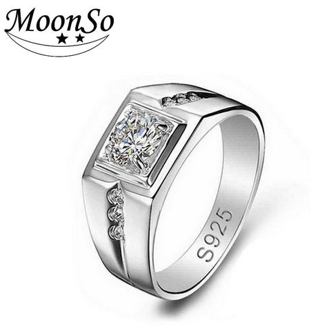 Moonso 925 Sterling Silver Ring for Men | R207