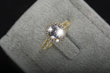 925 sterling silver AAAAA Gold Color Classic engagement wedding ring