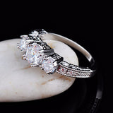 Genuine 925 Silver Crystal Anelli Bijoux Anillos Ring