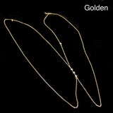 1 pc Fashion Gold/Silver Bikini Crossover Waist Belly Harness Necklace fine jewelry for Girlfriend
