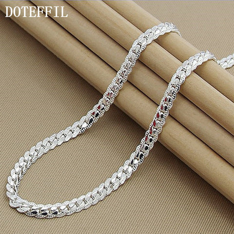 6MM 925 Sterling Silver Chain Necklace