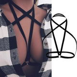High Quality Alluring Women Harness Bra Elastic   Strappy Hollow Out Bra Bustier