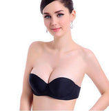 Strapless Bras Underwired Back Band Invisible Push Up bra