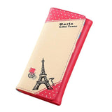 Xiniu women wallets women's handbags small clutch Paris Eiffel Tower Hasp Coin Purse  carteira feminina couro #EL