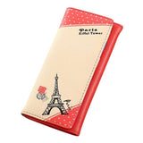 Xiniu women wallets women's handbags small clutch Paris Eiffel Tower Hasp Coin Purse  carteira feminina couro #EL