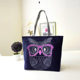 2016 New Design Fashion Lady Owl Shopping Handbag Shoulder japan Canvas Bag Tote Purse Bags bolsa feminina para mujer