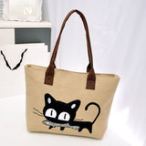 Xiniu Women Small Canvas Bag Cute Cat  Bag Women Shoulder bags  mochila feminina #LREW