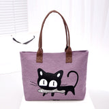 Xiniu Women Small Canvas Bag Cute Cat  Bag Women Shoulder bags  mochila feminina #LREW