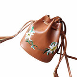 Xiniu women bag summer 2017 Tassels Bucket Bag women messenger bag small leather handbag DROPSHIPPING#6M