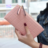 Xiniu women wallets Leather Square Long Purse Double Zipper Card holder Women's Purse carteras mujer para mujer #0504