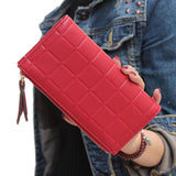 Xiniu women wallets Leather Square Long Purse Double Zipper Card holder Women's Purse carteras mujer para mujer #0504