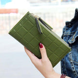 Xiniu women wallets Leather Square Long Purse Double Zipper Card holder Women's Purse carteras mujer para mujer #0504