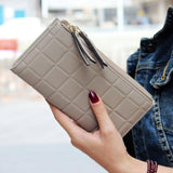 Xiniu women wallets Leather Square Long Purse Double Zipper Card holder Women's Purse carteras mujer para mujer #0504