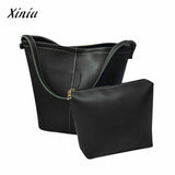 Xiniu bags Women Fashion 2pcs Leather Satchel Satchel Hobo Bag Women Messenger Bag Women Small Clutch Bag