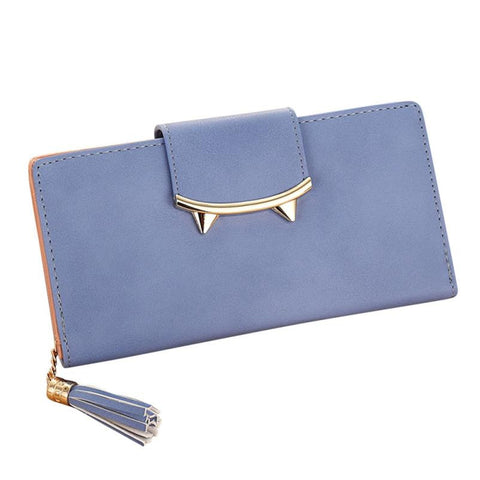 2017 Kawaii Cat Women PU Long Clutch Wallet With Tassel Lady Clutch Fashion Korean Envelope Women Wallet Coin Pocket Card Holder