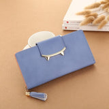 2017 Kawaii Cat Women PU Long Clutch Wallet With Tassel Lady Clutch Fashion Korean Envelope Women Wallet Coin Pocket Card Holder