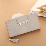 2017 Kawaii Cat Women PU Long Clutch Wallet With Tassel Lady Clutch Fashion Korean Envelope Women Wallet Coin Pocket Card Holder