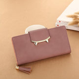 2017 Kawaii Cat Women PU Long Clutch Wallet With Tassel Lady Clutch Fashion Korean Envelope Women Wallet Coin Pocket Card Holder