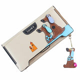 Xiniu Wallets Women Cute Puppy Dog Cartoon Binder zipper wallet Comes dog leather Coin Purse Long Wallet Card Holders Handbag#YL