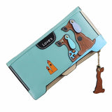 Xiniu Wallets Women Cute Puppy Dog Cartoon Binder zipper wallet Comes dog leather Coin Purse Long Wallet Card Holders Handbag#YL