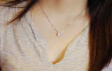 925 Sterling Silver Diamond Six Claw Maxi Necklace