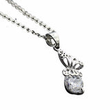 SUSENSTONE Women Snowflake Crown Butterfly Owl Pendant Necklace Chain Necklace Jewelry