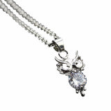 SUSENSTONE Women Snowflake Crown Butterfly Owl Pendant Necklace Chain Necklace Jewelry