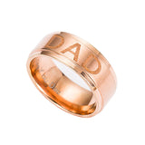 New Arrive Stainless Steel Dad Ring Engraved Love You Dad Men's Ring Jewelry