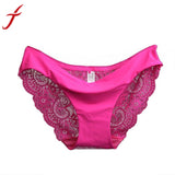 Women's Sexy Lace Panties Seamless Cotton Breathable Panty Hollow Briefs Plus Size Girl Underwear #LSIN