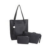 3 Pcs Women Lady PU Leather Handbag Shoulder Bag Tote Purse Messenger Bag