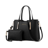 2pcs Womens Leather Shoulder Bag Top-handle Handbags Tote Purse Bags For Girls Office Ladies