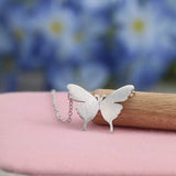 Pure 925 Sterling Silver Butterfly Necklace