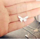 Pure 925 Sterling Silver Butterfly Necklace