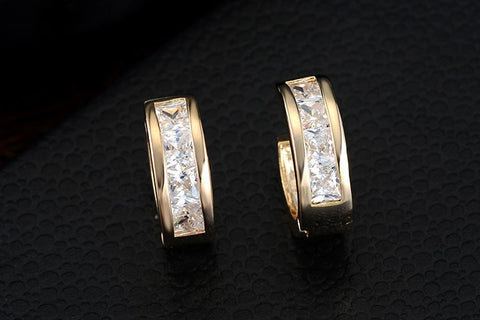 17KM Gold Crystal Zircon Earring