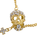 Long Choker Maxi Power Skull Necklace