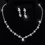 Silver Tone Crystal Tennis Choker Necklace - Sets 14F3AF067