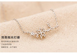 925 Sterling Silver Necklaces Crystal Flower Pendants