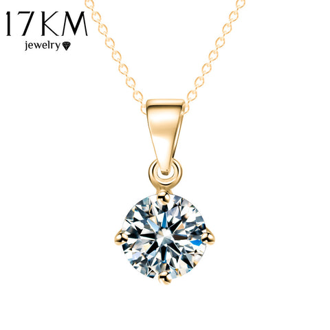 17KM Christmas Gift Fashion Geometry choker Crystal Zircon Necklace Luxury Jewelry Necklaces For Women collares 2016 bijoux CS13