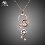 AZORA Rose Gold Zirconia Necklace