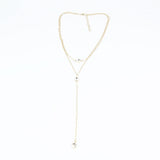 x106 New Arrival Multi-layered Long Tassel Chain Necklace Charming Women Gold Color Body Jewelry Shiny Crystal Pendant Necklace
